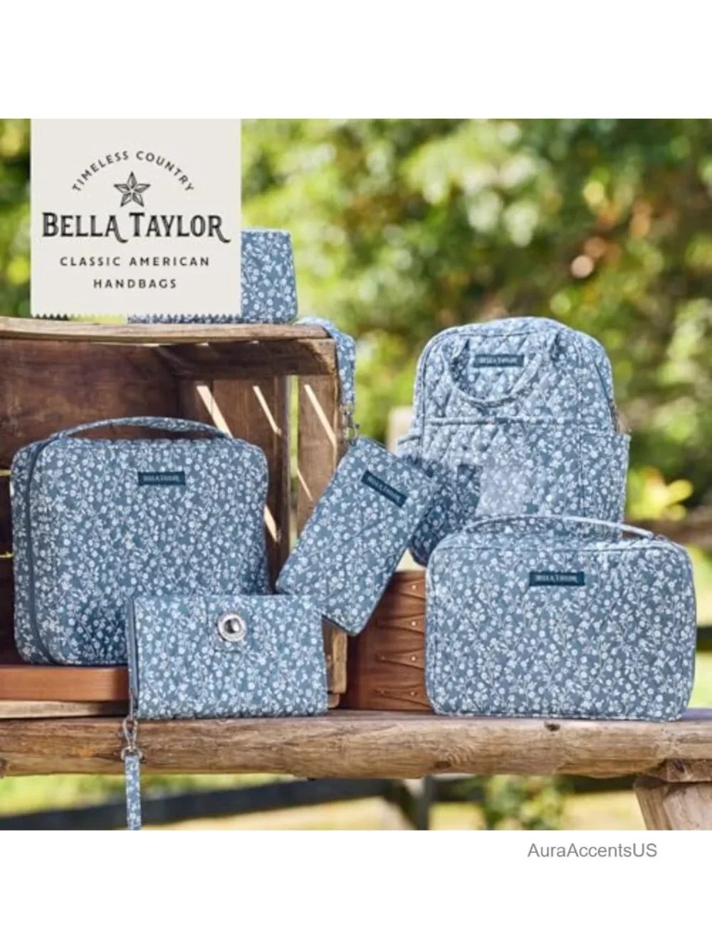 Quilted Cotton Zip Around Card Wallet with RFID Protection